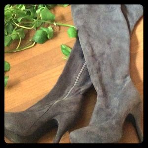 Over-the-knee high-healed sexy faux suede boots